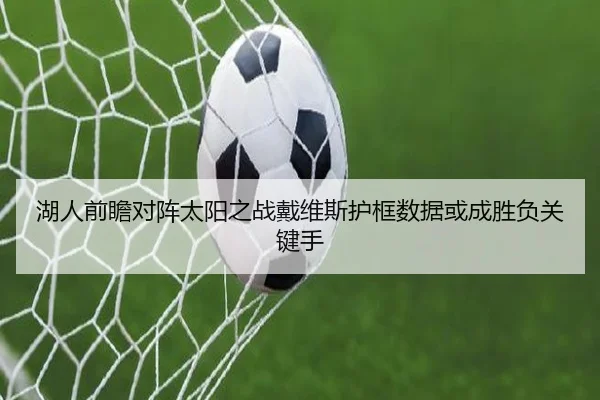 湖人前瞻对阵太阳之战戴维斯护框数据或成胜负关键手